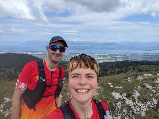 Photo de Julie qui vient de rattraper Vincent et qui va le d&eacute;passer